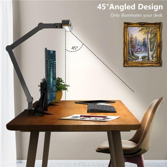Led Desk Lamp with Clamp, Architect Desk Lamp for Home with Atmosphere Lights - Picture 5 of 7